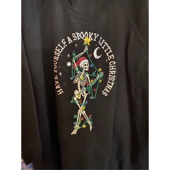 Torrid plus size women’s skeleton tree, classic fit, cozy fleece sweatshirt, siz - Picture 4 of 5